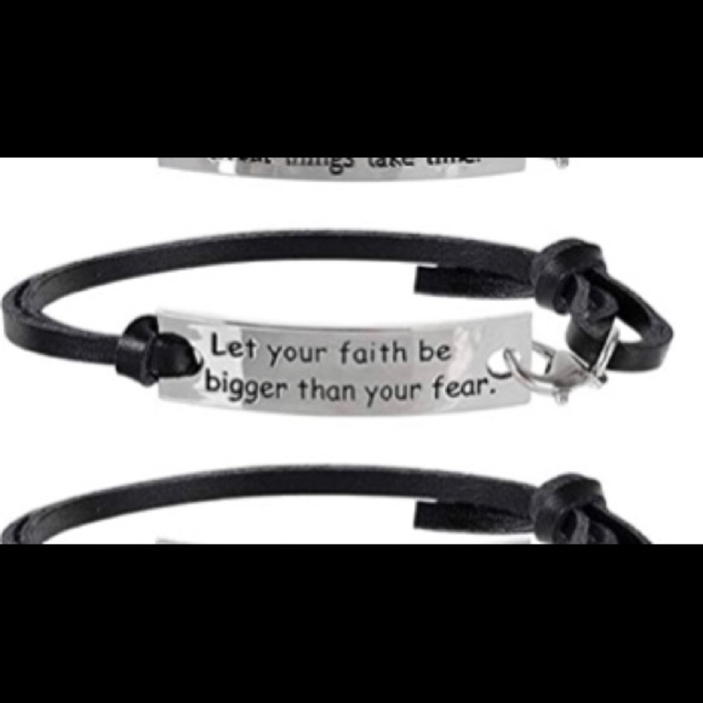 Inspirational Leather Bracelet